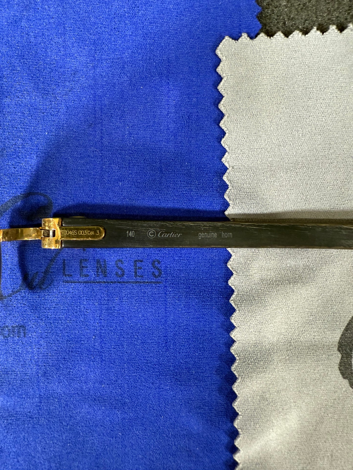 Cartier Black Buffalo Horns With Gold C’s Used Case Preowned