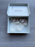 Burberry kids check turn-back socks