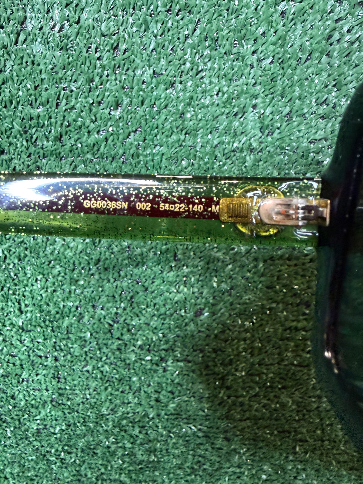 Gucci glitter gold gg embroidered sunglasses