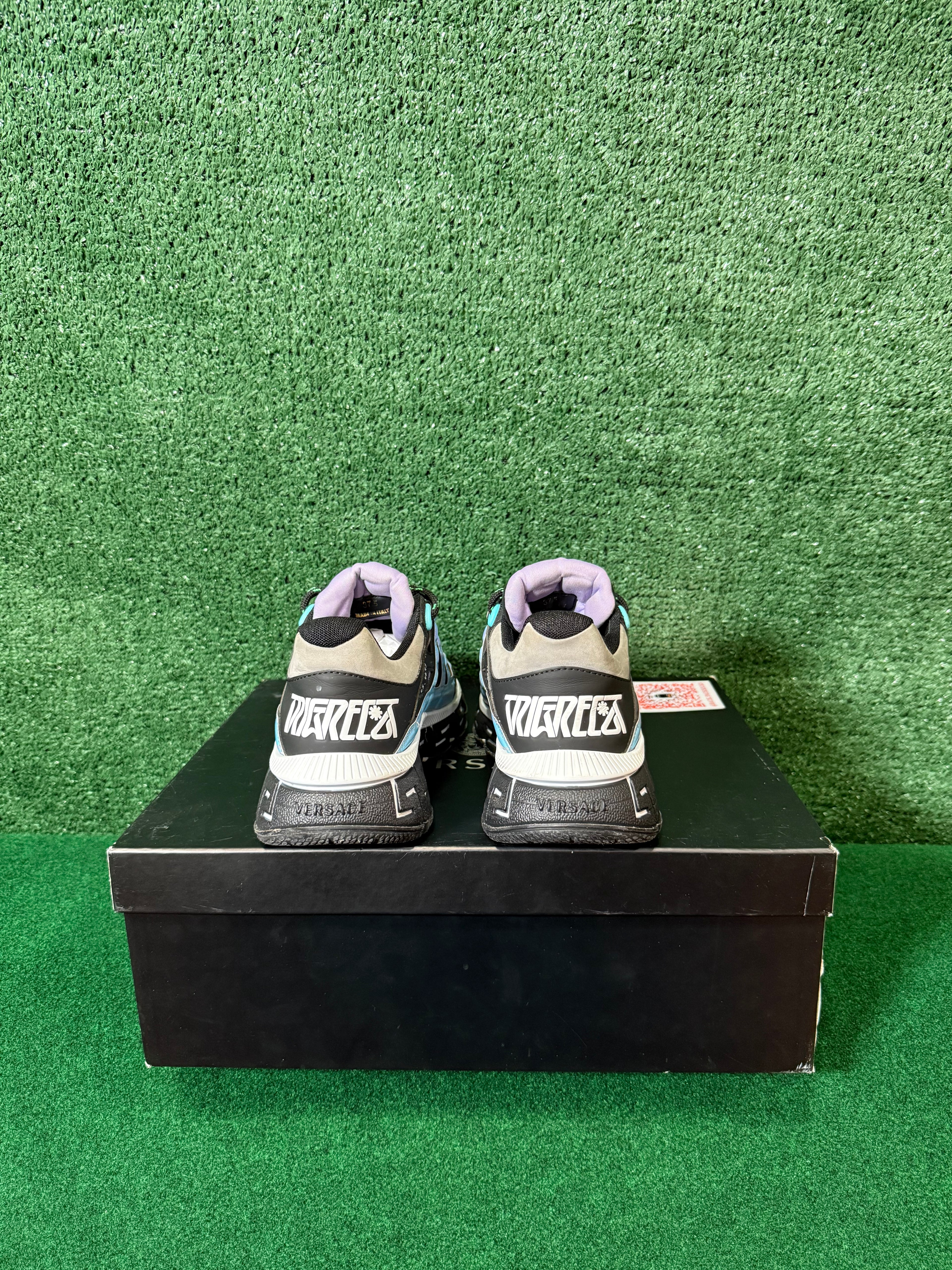 VERSACE TRIGRECA MILAN BLACK BLUE PURPLE