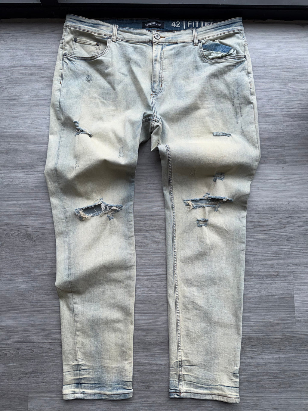 BLUE BLEACH SERENEDE JEANS