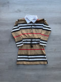 Burberry girls ‘icon stripe cotton polo dress’