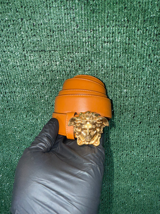 Versace Small Face Belt Preowned, Come With Dust Bag