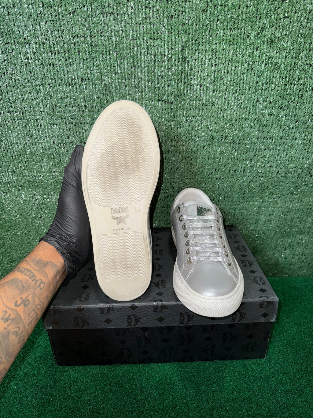 MCM Silver Shoe