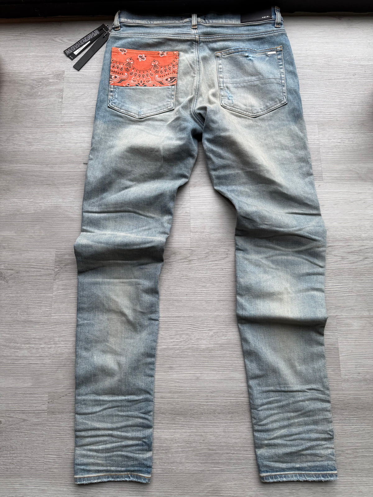 Amiri vintage bandana artpatch jeans