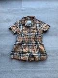 Burberry plaid infant jump suit