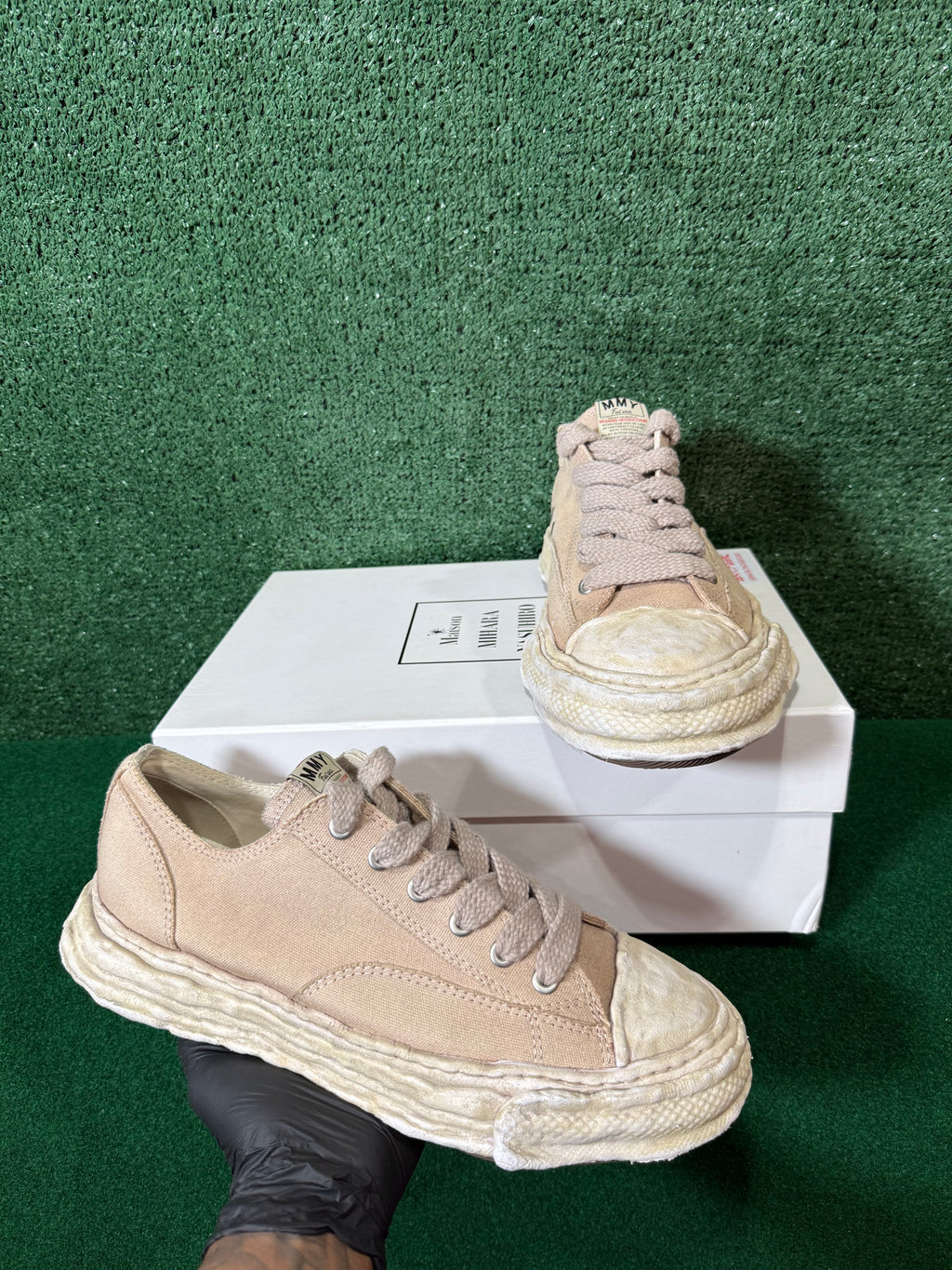 MAISON MIHARA YASUHIRO PETERSON LOW ‘GARMENT DYED - BROWN’