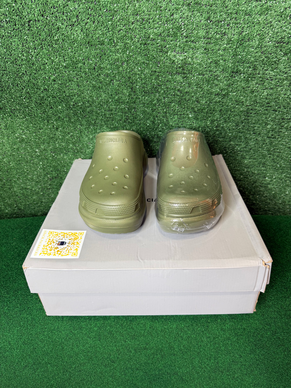 Balenciaga x Crocs Clog Mule in Khaki Green
