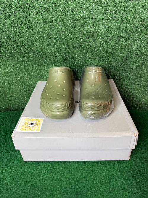 Balenciaga x Crocs Clog Mule in Khaki Green