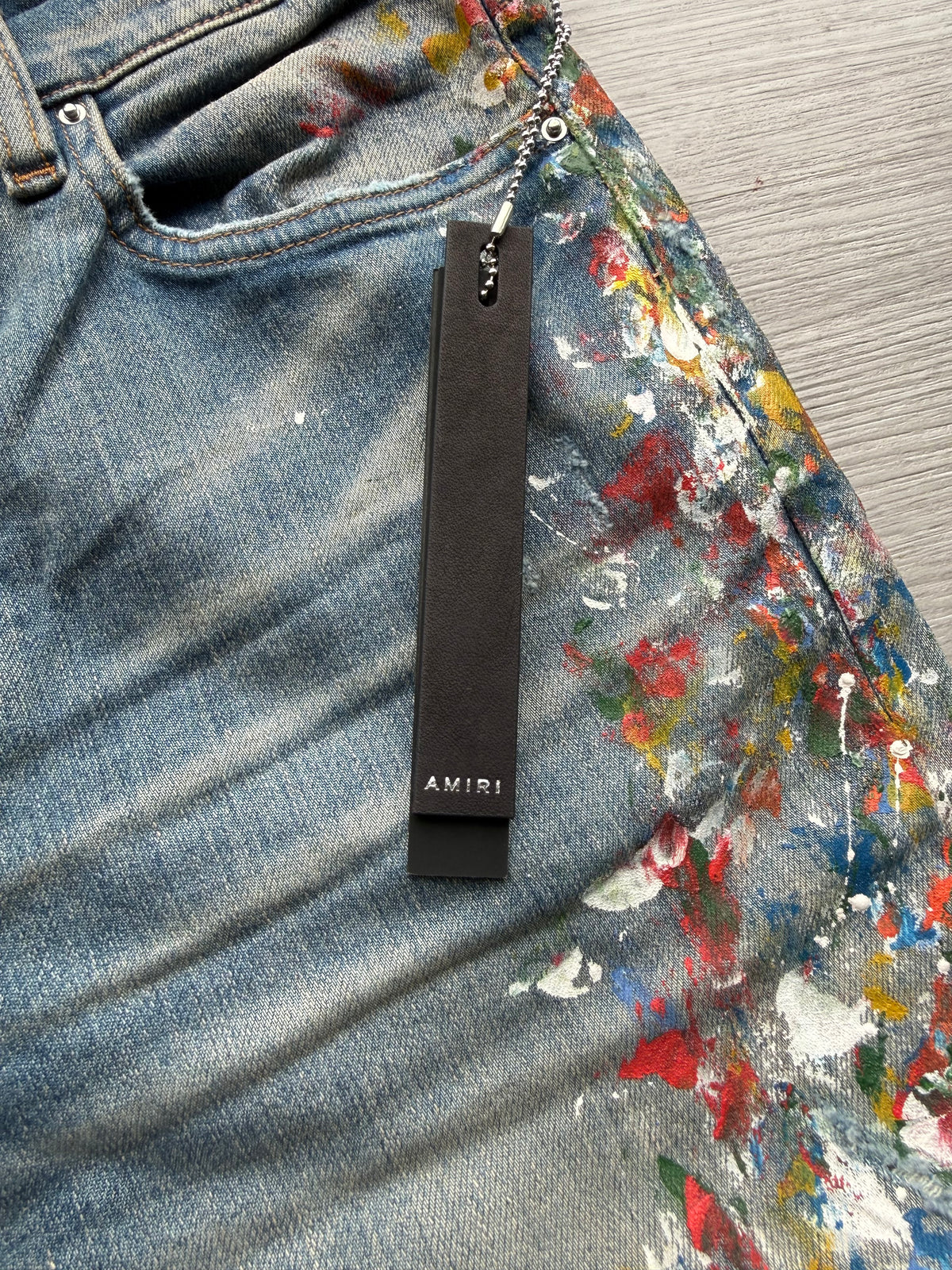 Amiri skinny painter jeans indigo blue