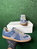 MAISON MARGIELA-REPLICA LEATHER AND SUEDE-BLUE