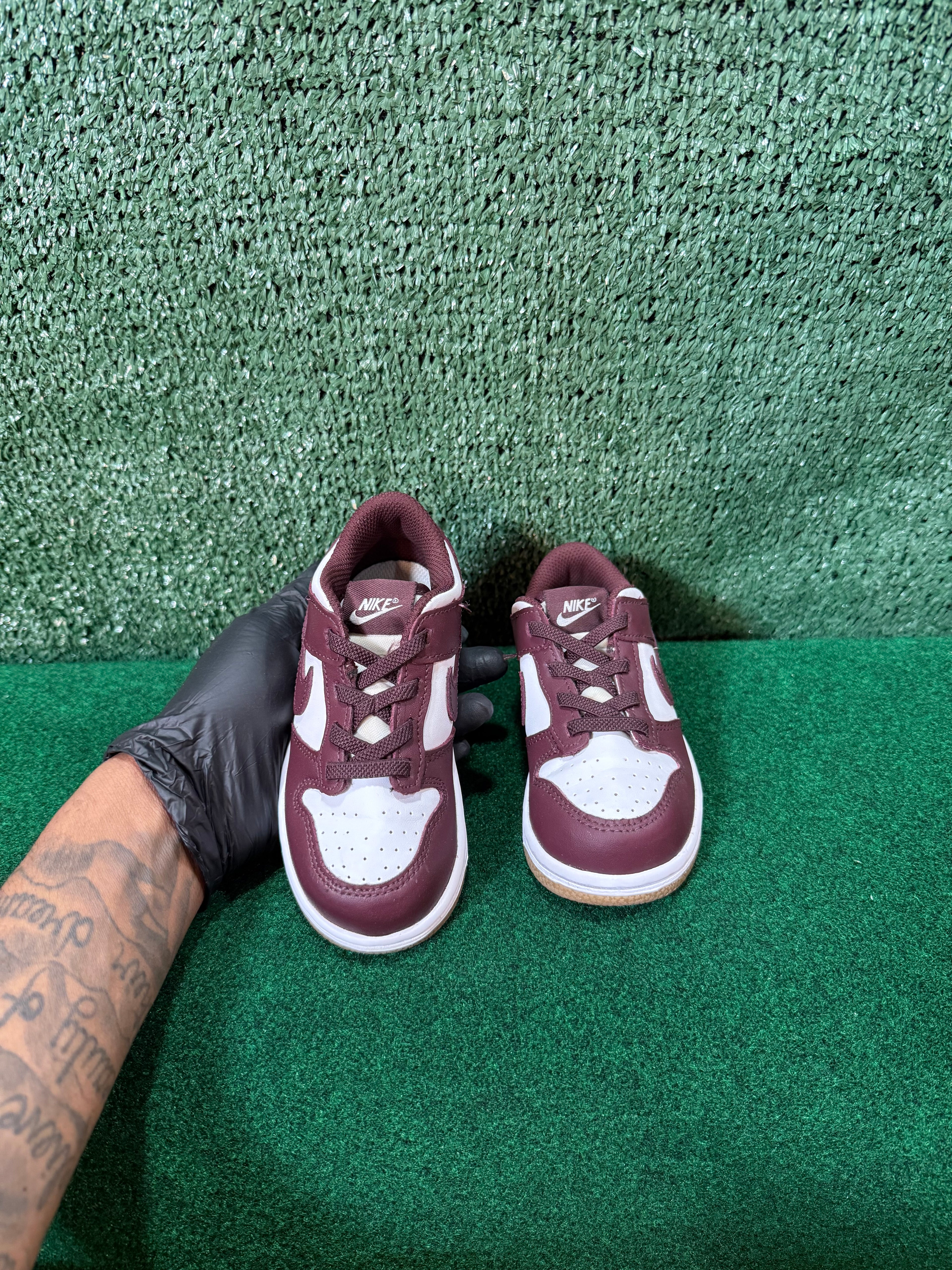 Nike Dunk Low White Gum Light Brown Burgundy Crush (TD)