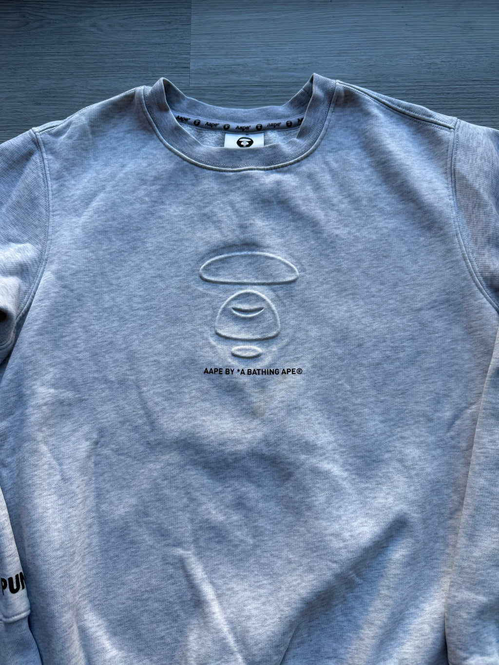 Aape a bathing ape crewneck grey sweatshirt