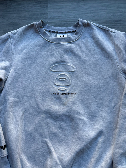Aape a bathing ape crewneck grey sweatshirt