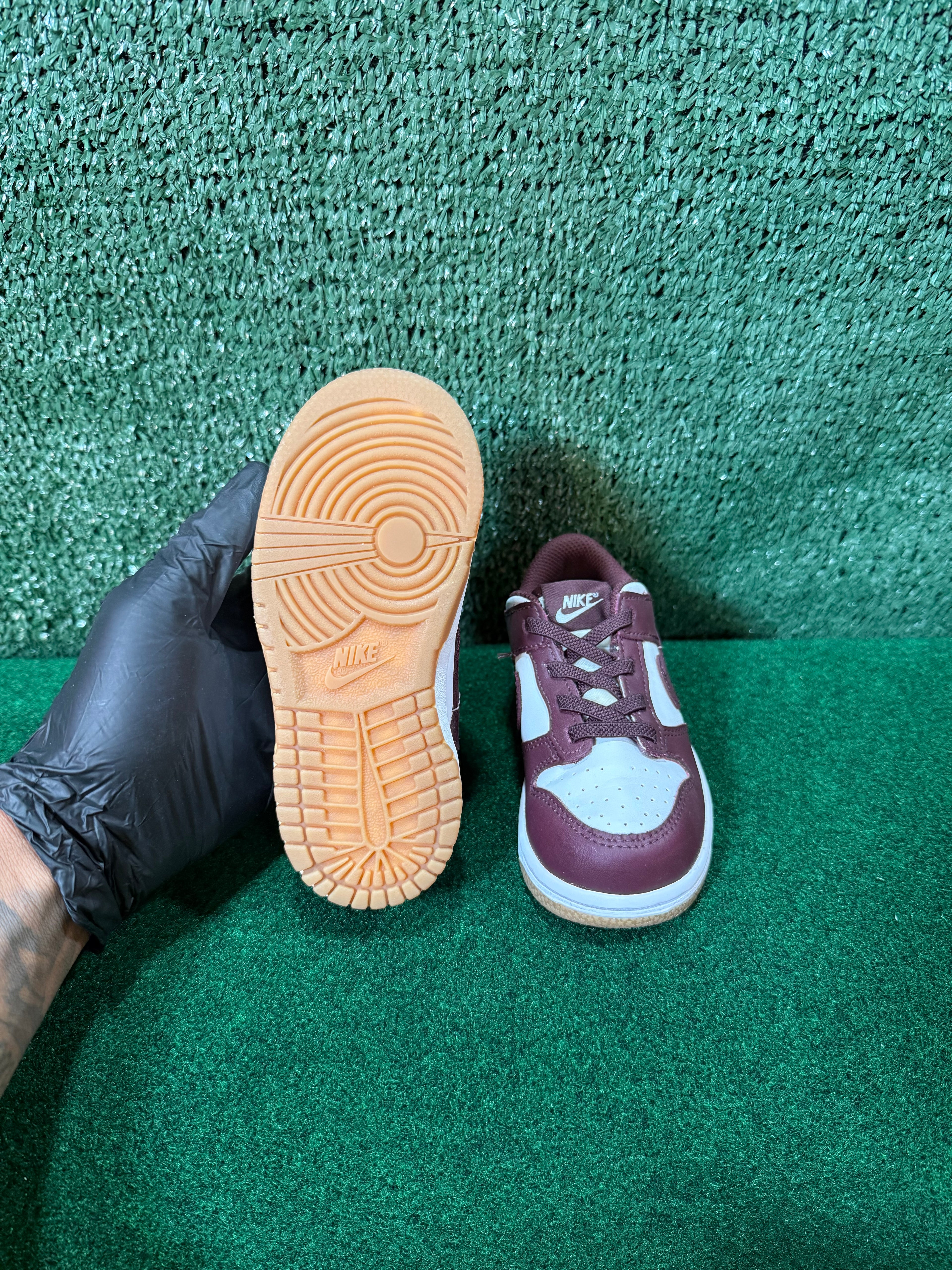Nike Dunk Low White Gum Light Brown Burgundy Crush (TD)