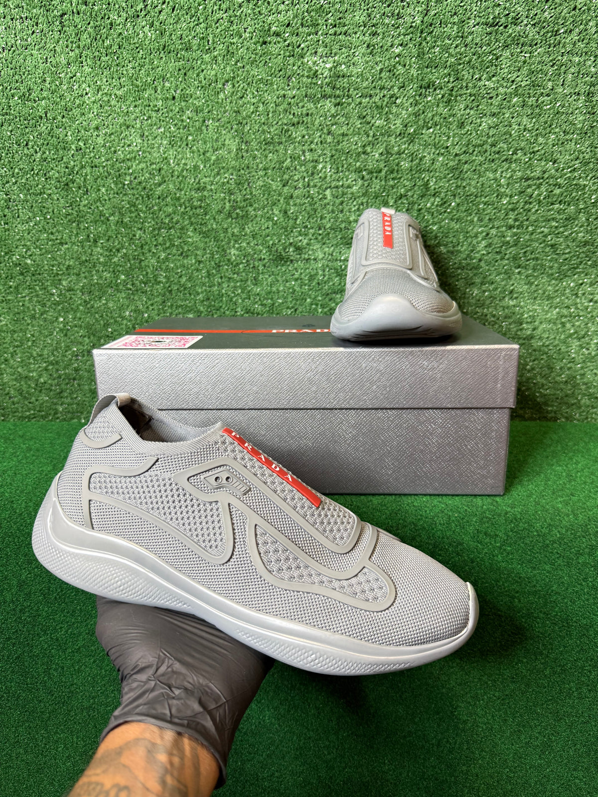Slide on Prada cups “grey”