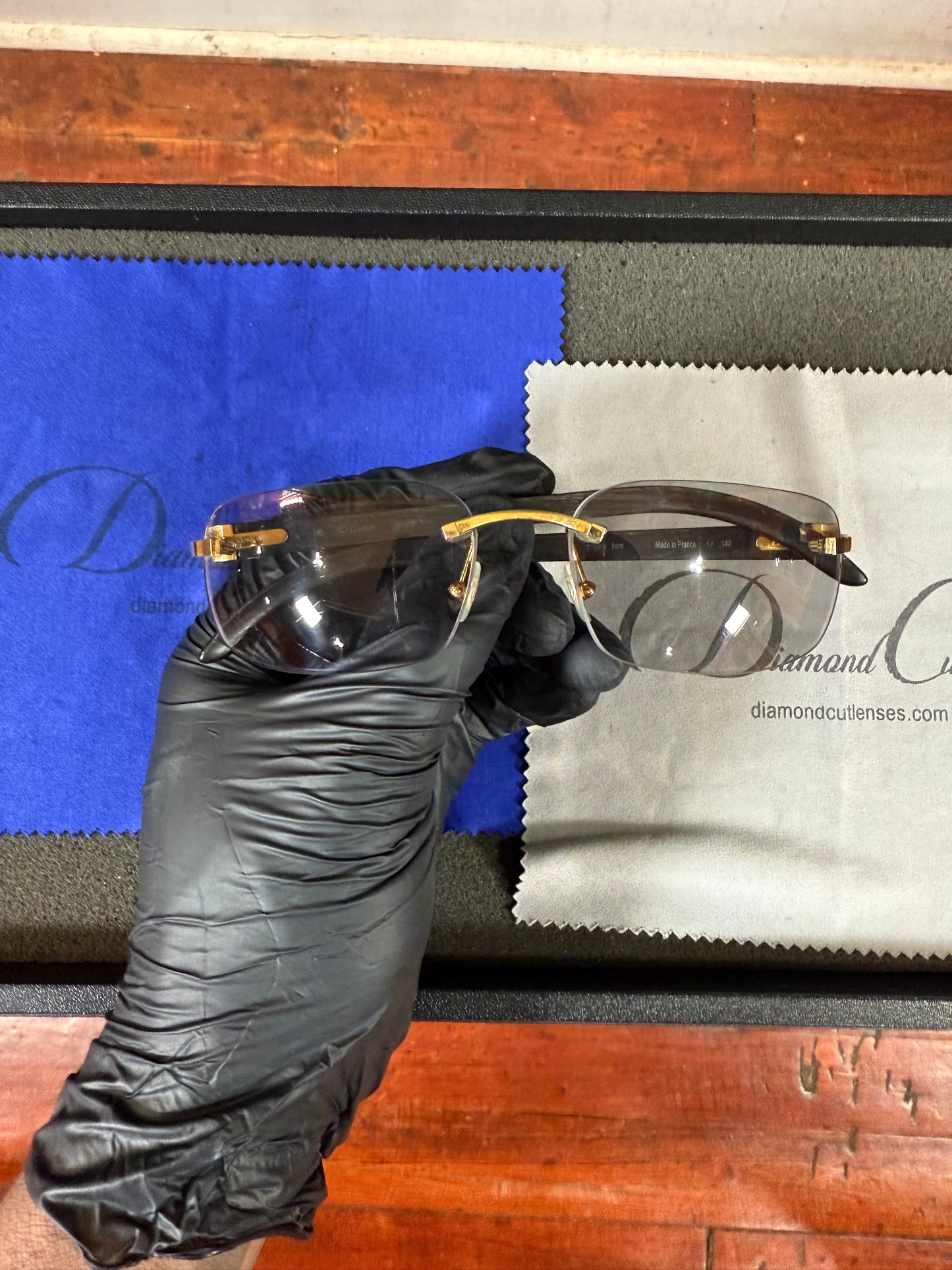 Cartier Black Buffalo Horns With Gold C’s Used Case Preowned