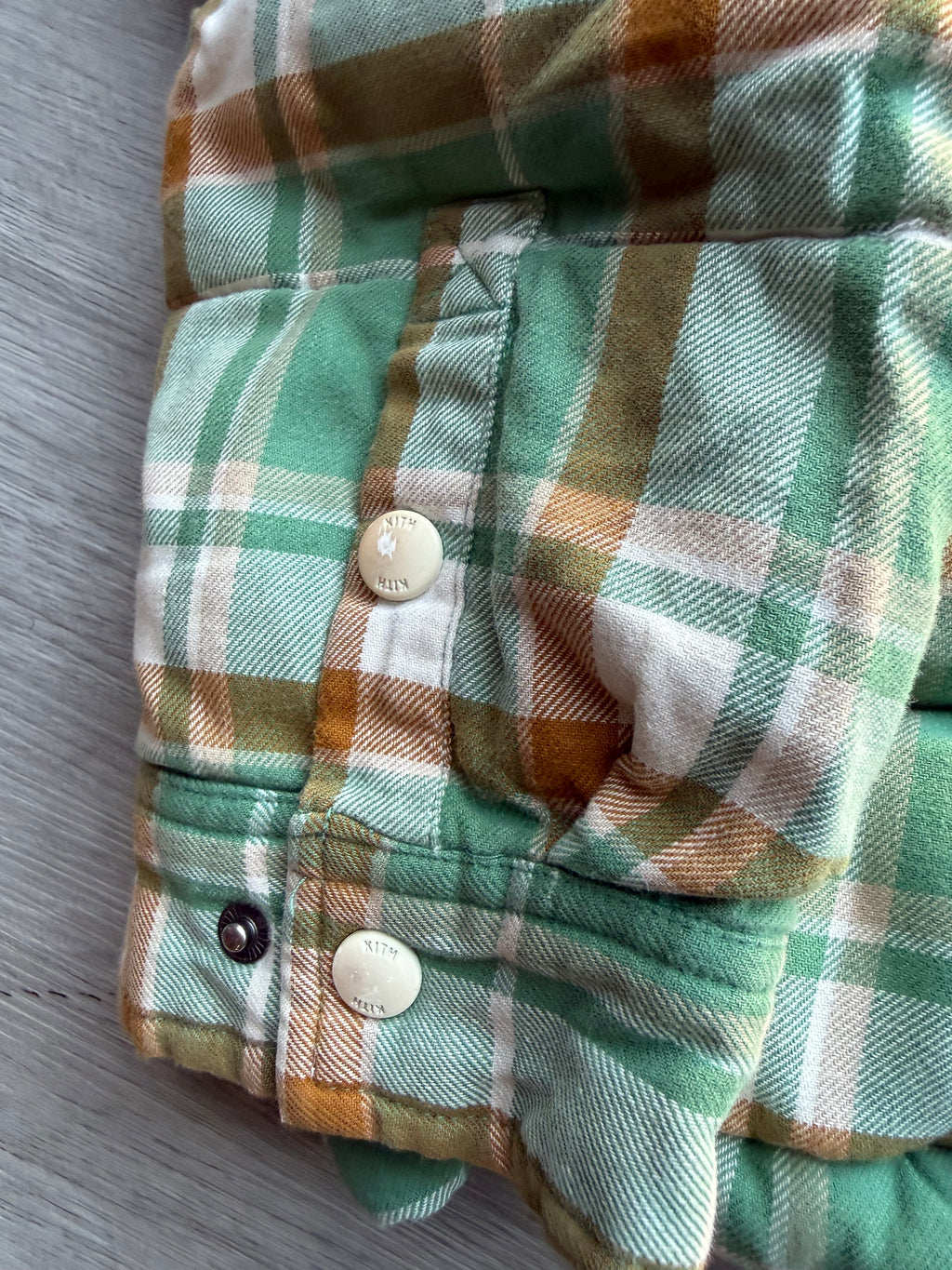 Other sterling quilted puffer coat plaid print