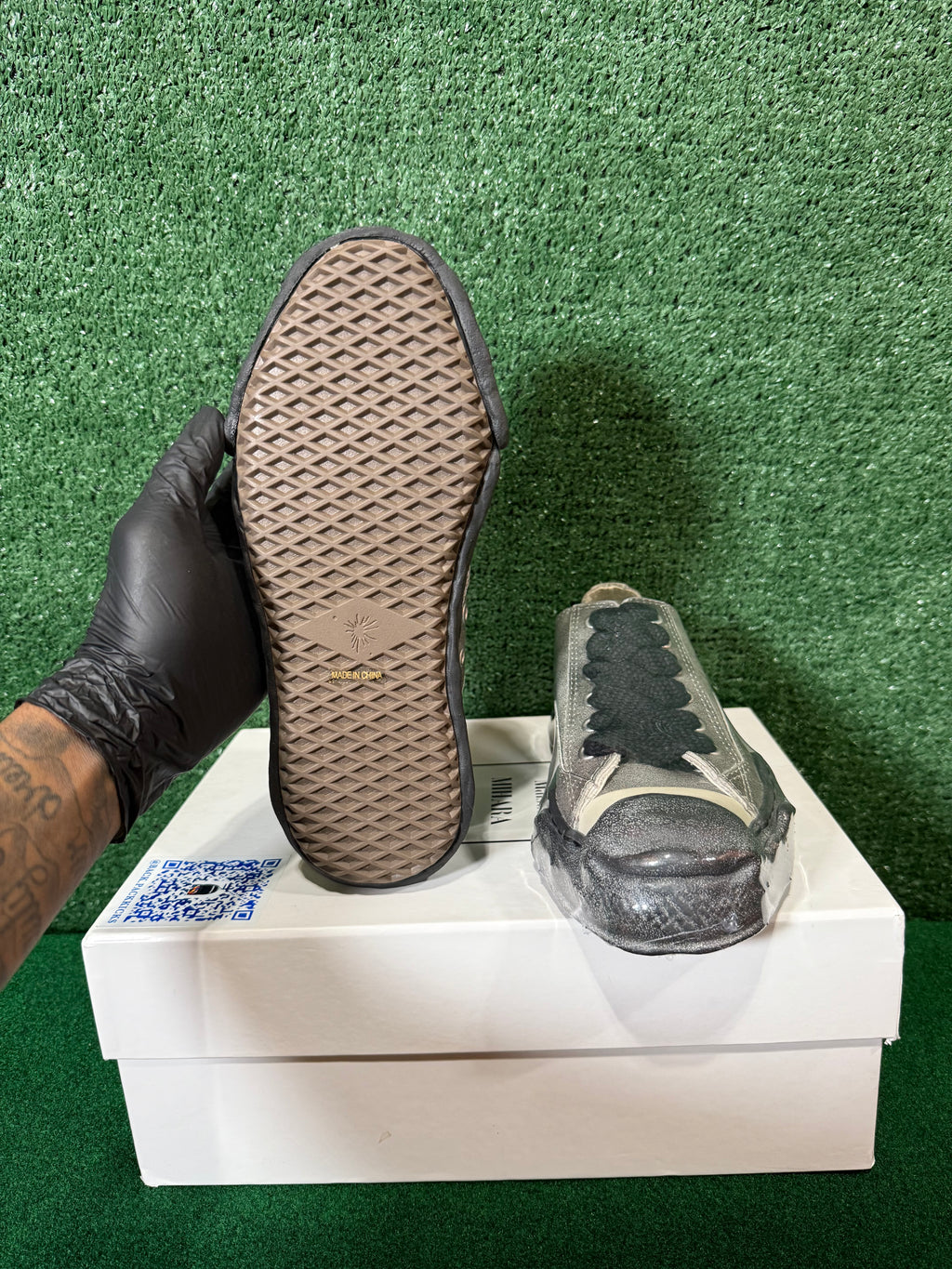 MAISON MIHARA YASUHIRO HANK LOW ‘VINTAGE LEATHER - BLACK’