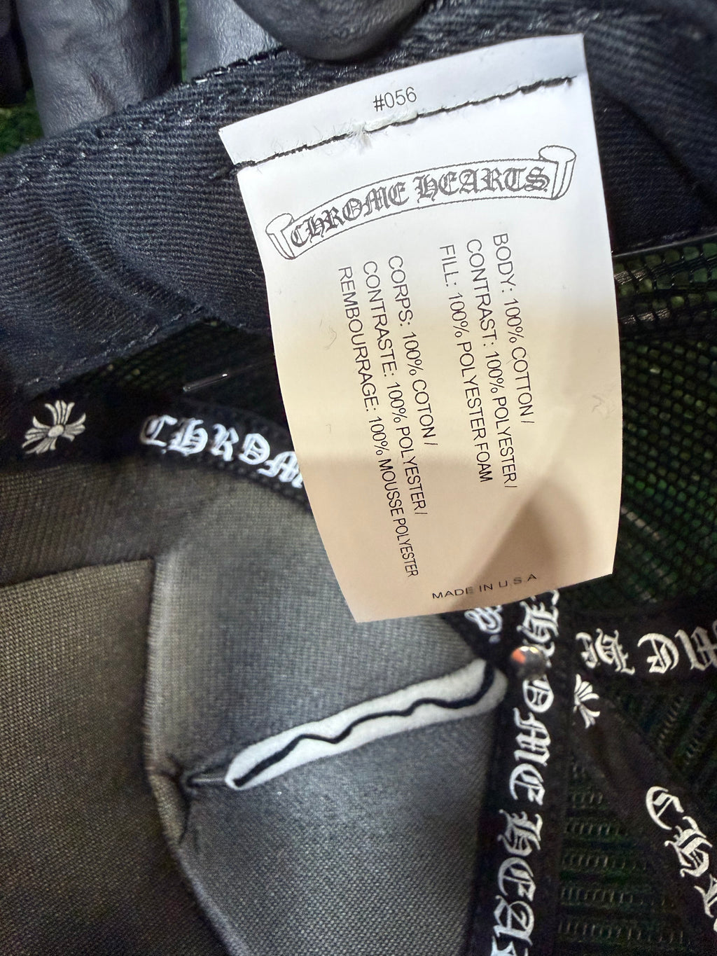 Chrome Hearts CH Las Vegas Trucker Hat Black/Black