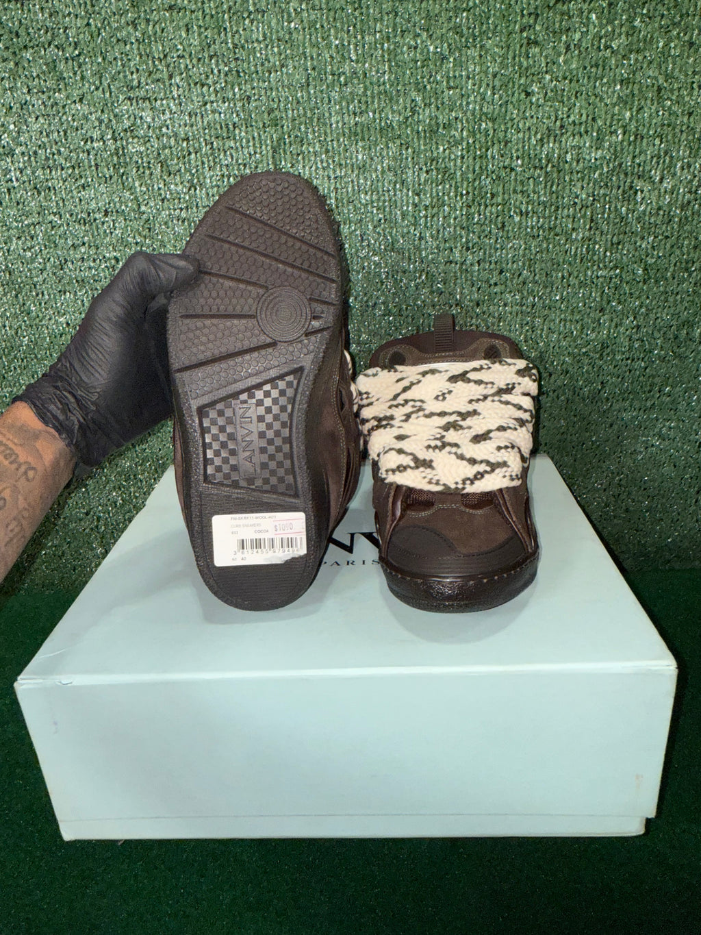 Lanvin Brown Curb Sneakers