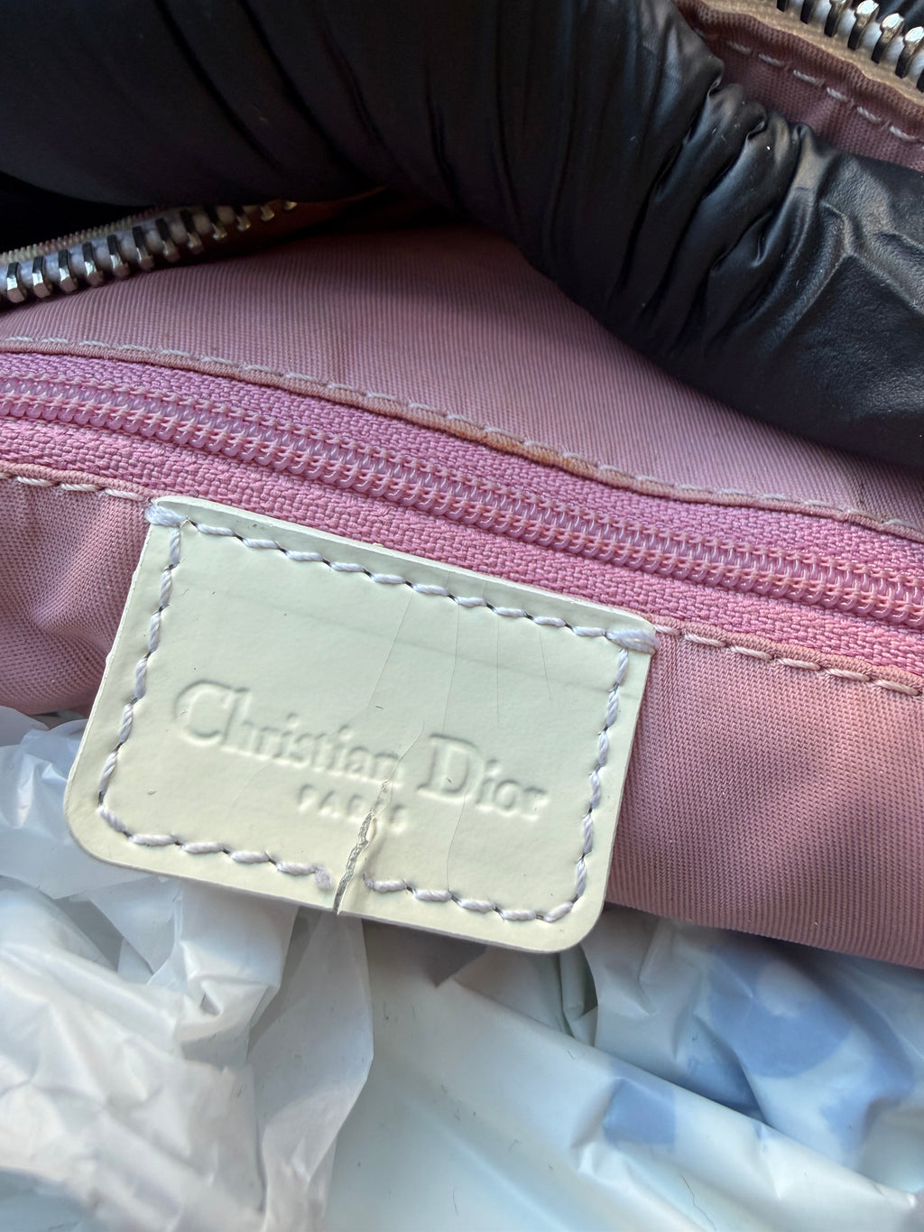 Christian Dior pink trotter/diorissimo no. 1 oblique crossbody bag ‘2004’