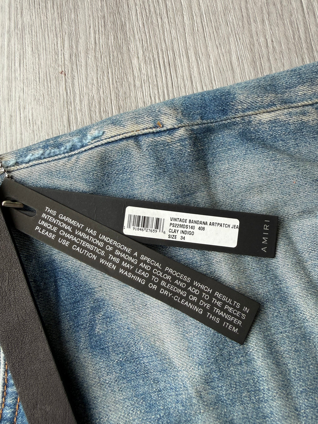 Amiri vintage bandana artpatch jeans