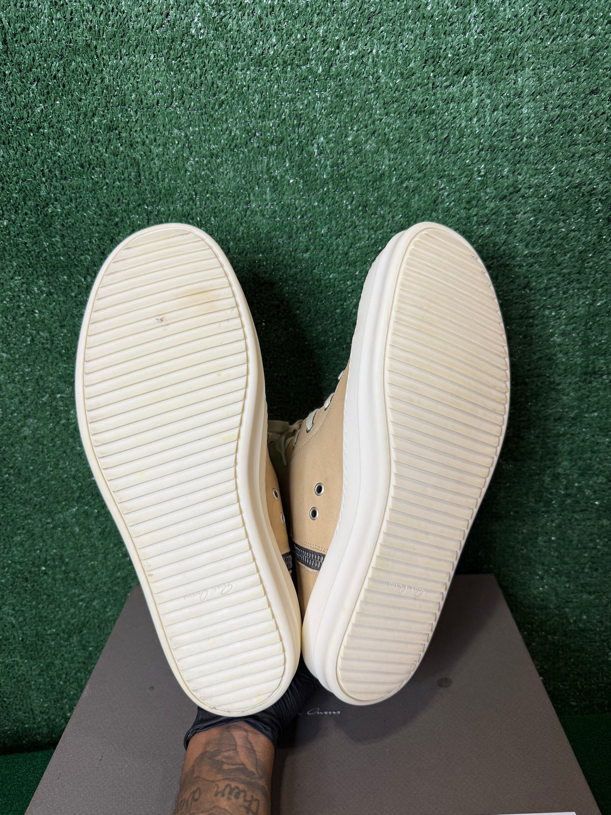 Rick OWENS Hollywood vintage high ‘parchment milk’