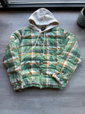Other sterling quilted puffer coat plaid print