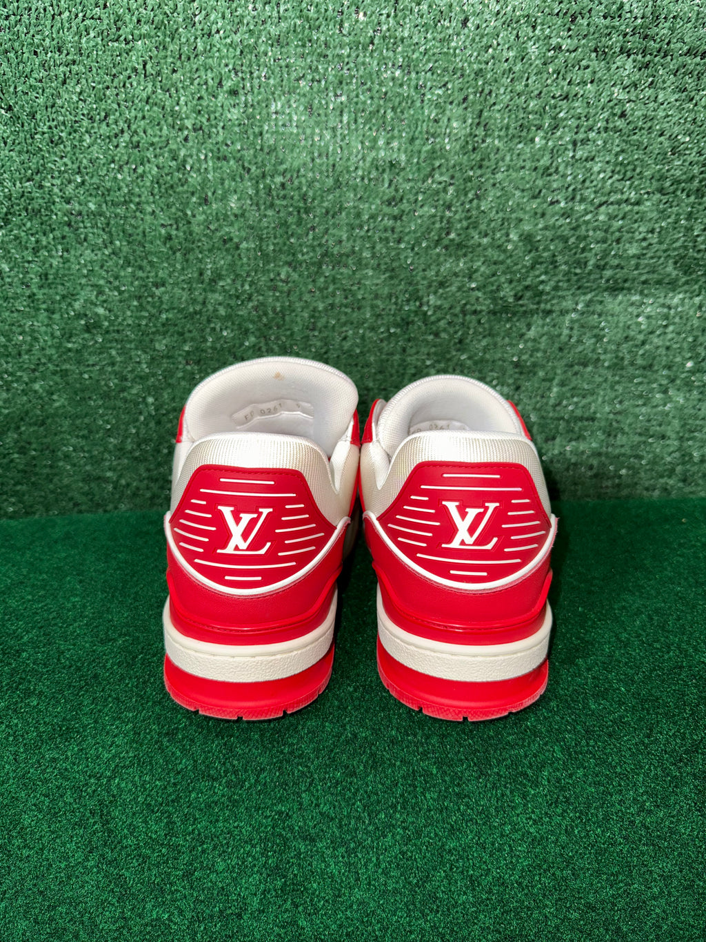 LOUIS VUITTON TRAINER RED WHITE