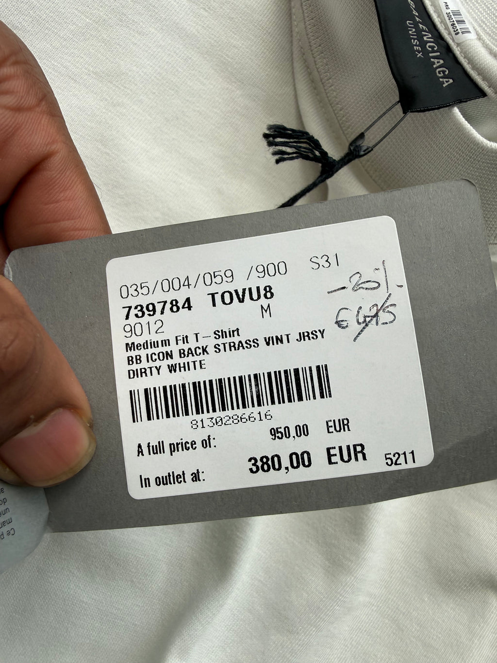 Balenciaga bb icon back strass oversized t-shirt￼