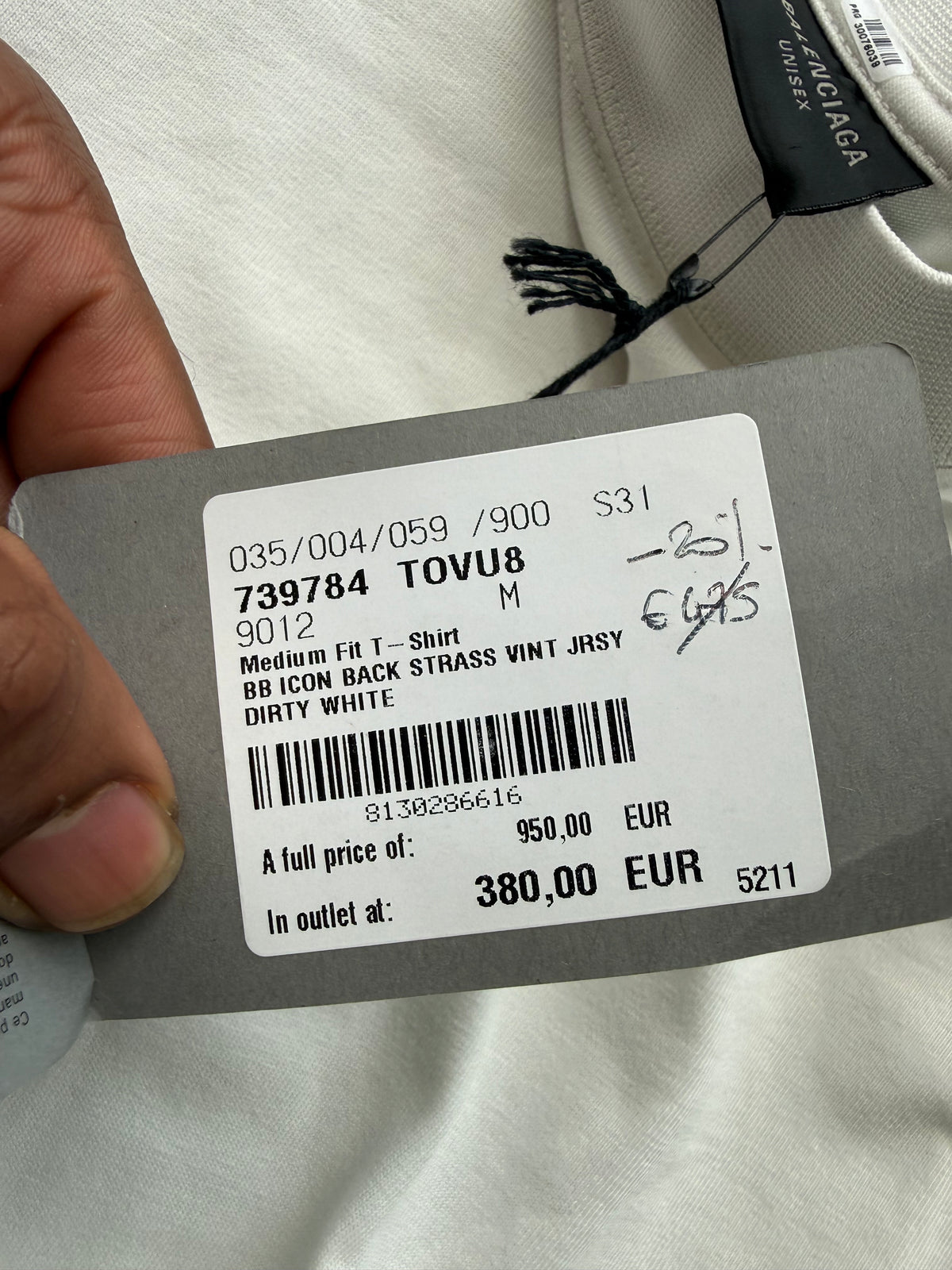 Balenciaga bb icon back strass oversized t-shirt￼
