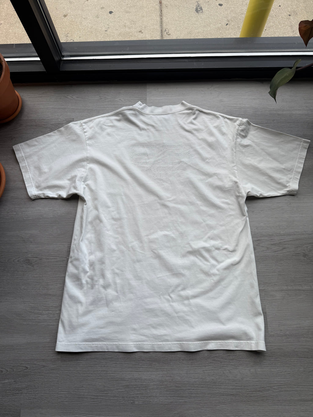 Balenciaga bb icon back strass oversized t-shirt￼