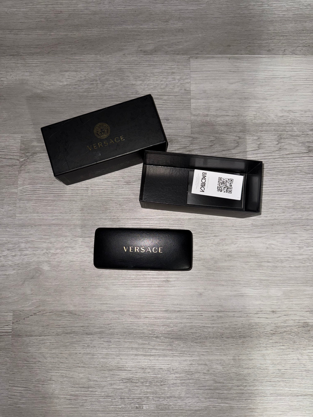 VERSACE VINTAGE LOGO RECTANGLE SUNGLASSES