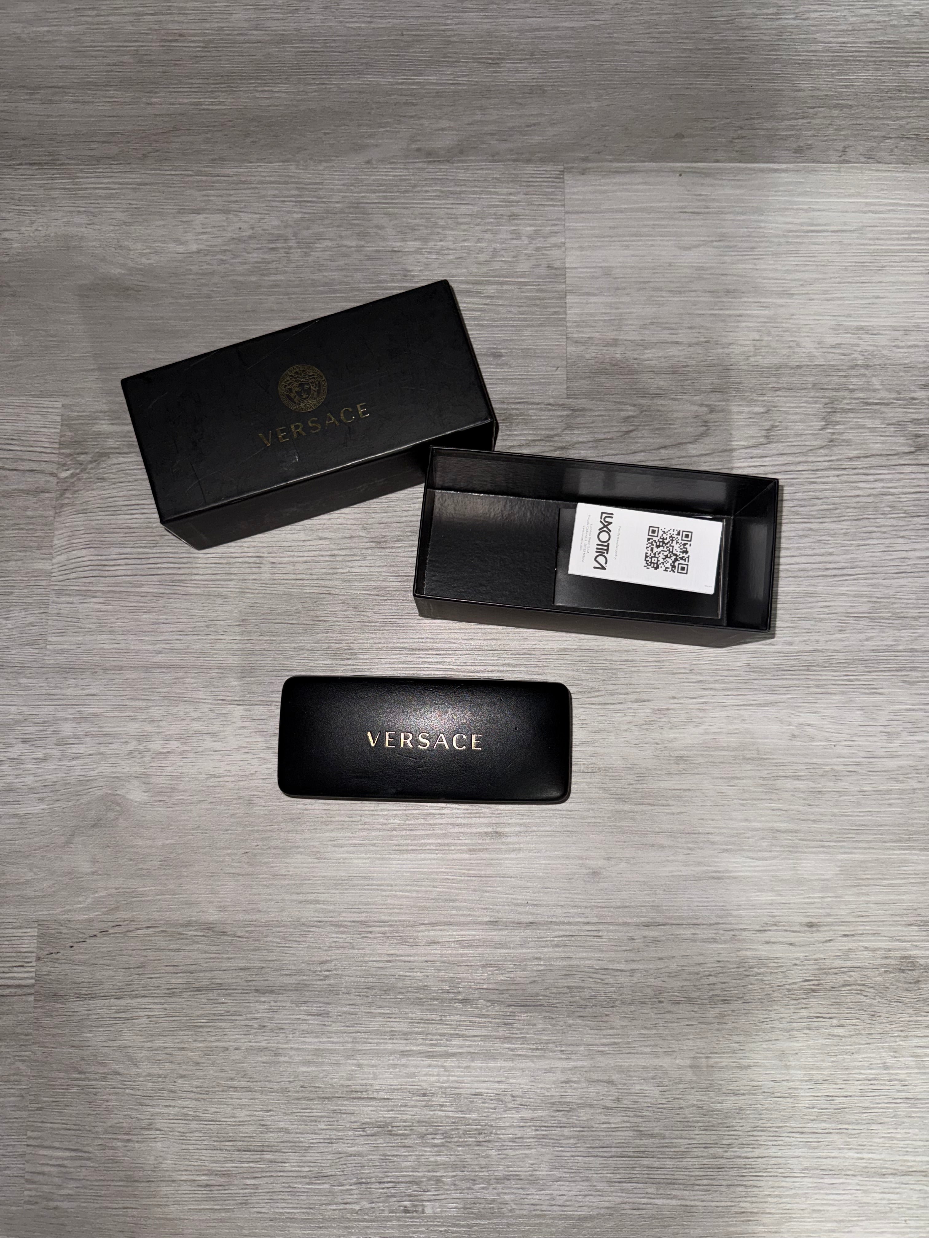 VERSACE VINTAGE LOGO RECTANGLE SUNGLASSES