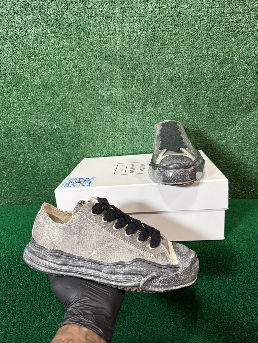 MAISON MIHARA YASUHIRO HANK LOW ‘VINTAGE LEATHER - BLACK’