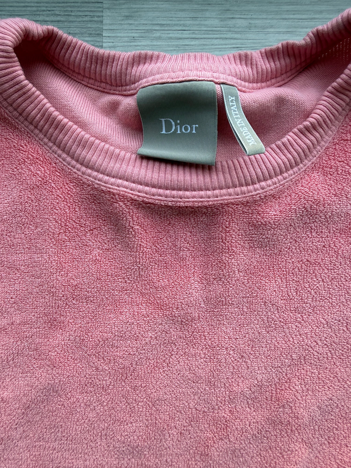 Dior towel t-shirt/cotton terry pink fit