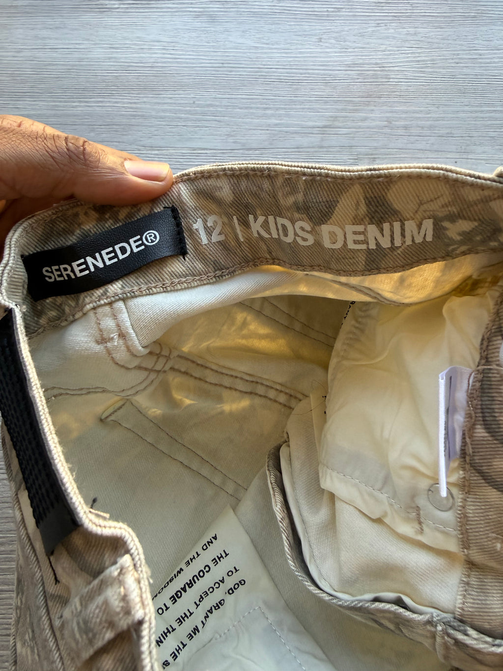 Kids hunting camouflage serenade jeans