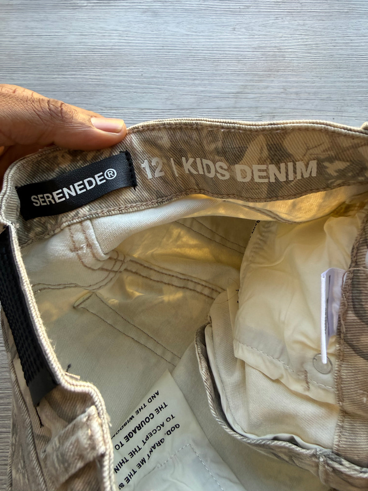 Kids hunting camouflage serenade jeans