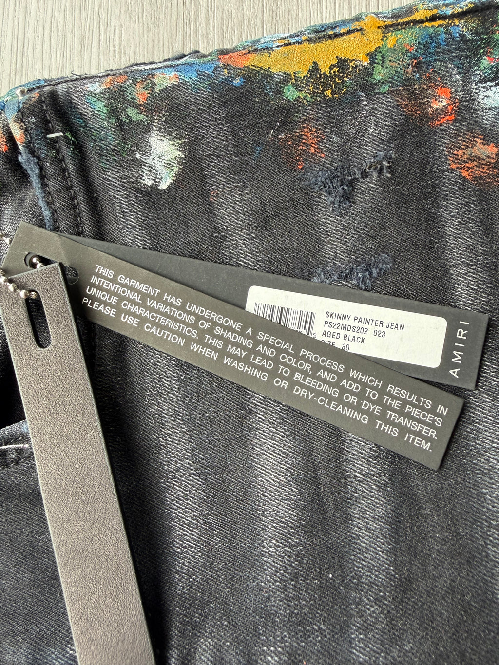 Amiri skinny painter jeans aged black