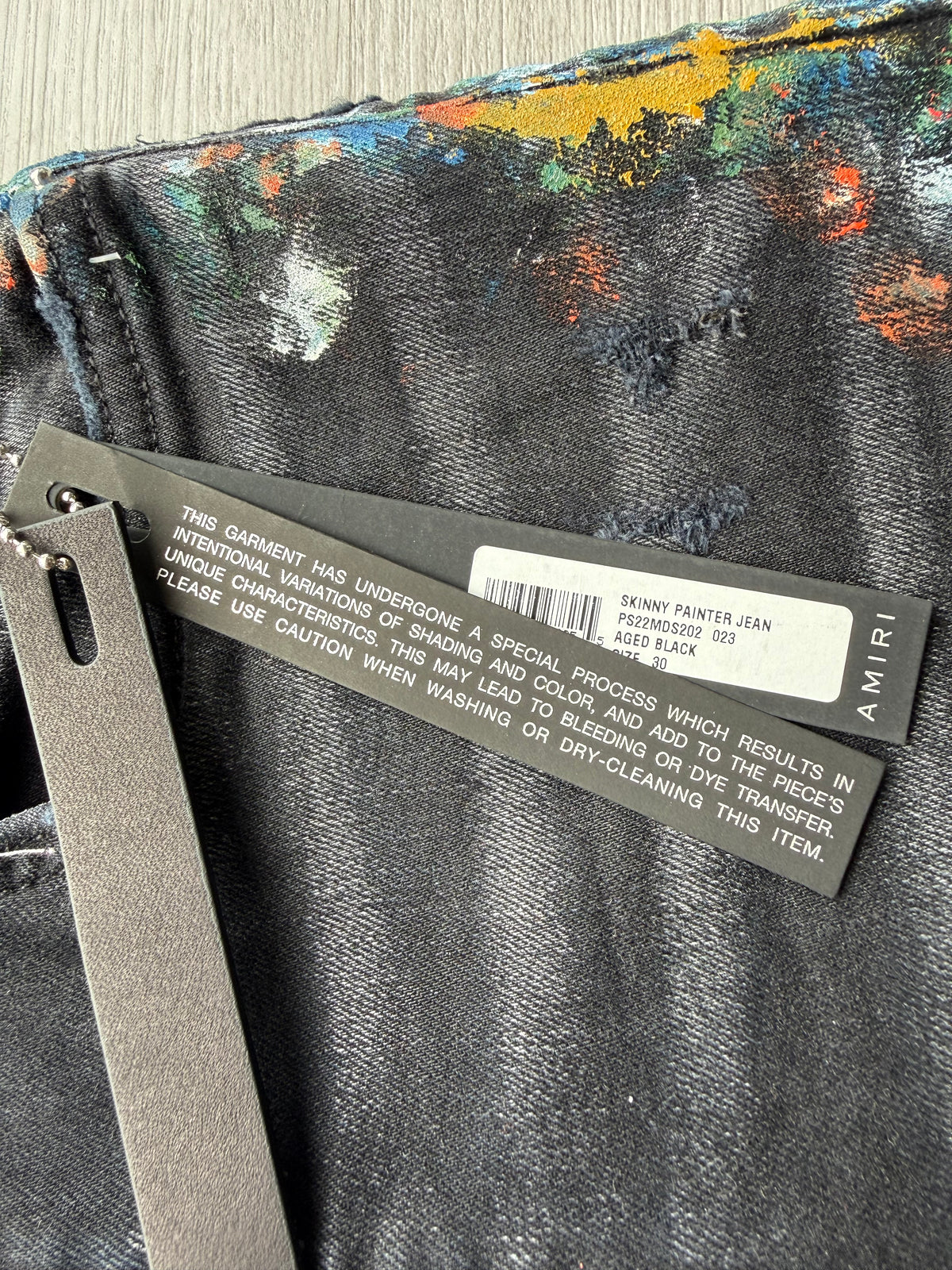 Amiri skinny painter jeans aged black