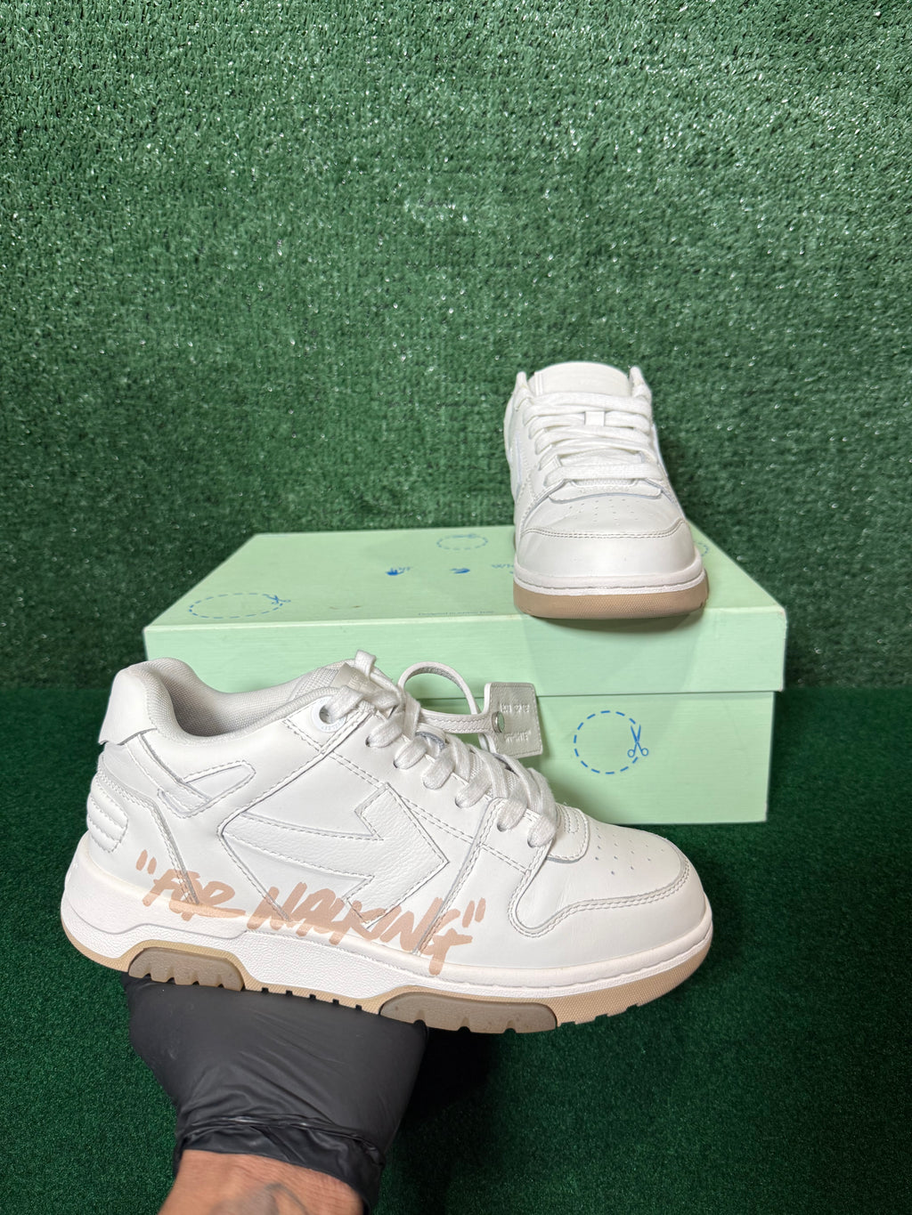 OFF-White Out Of Office OOO LOW TOPS Triple White