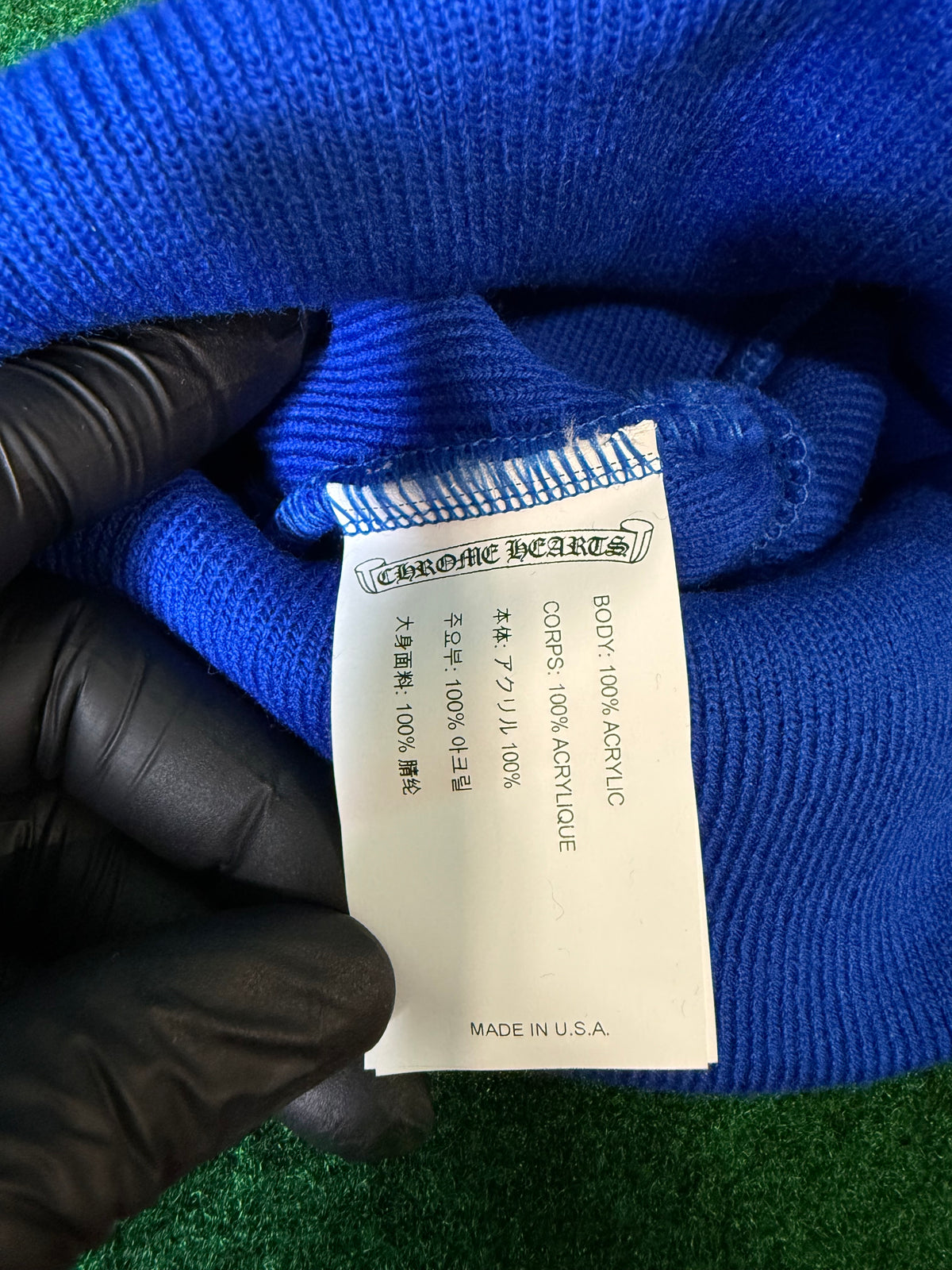 Chrome hearts watch beanie ‘blue’