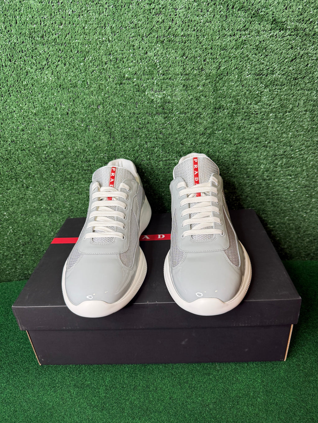 Prada Patent leather and technical fabric Prada America's
Cup-GREY