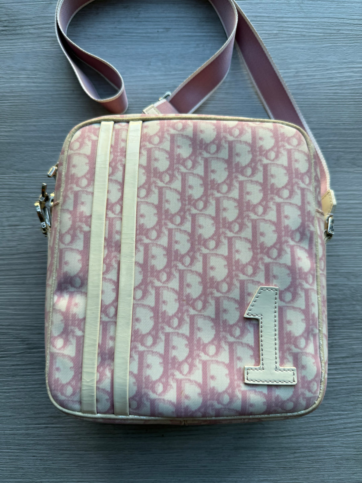 Christian Dior pink trotter/diorissimo no. 1 oblique crossbody bag ‘2004’