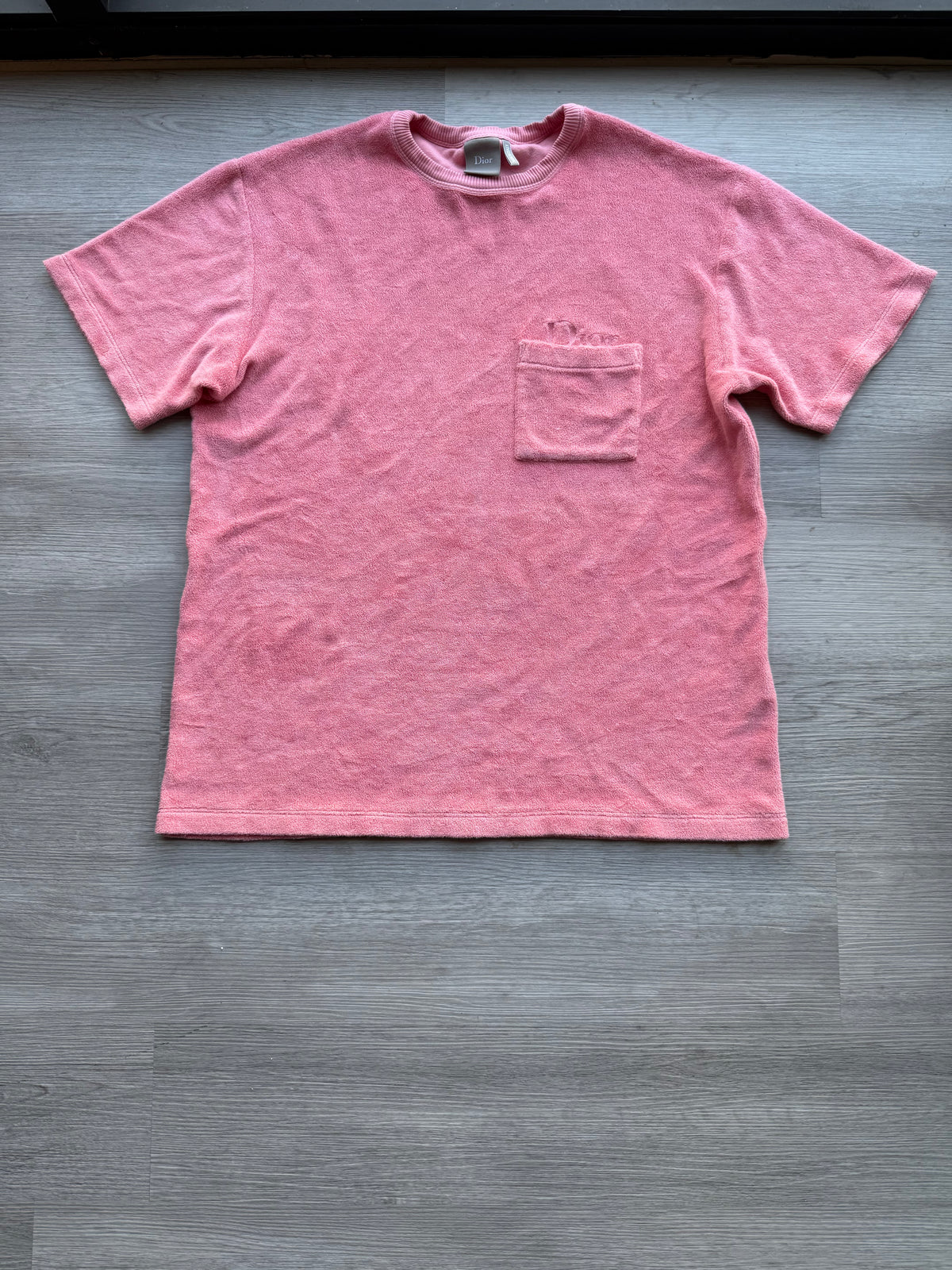 Dior towel t-shirt/cotton terry pink fit