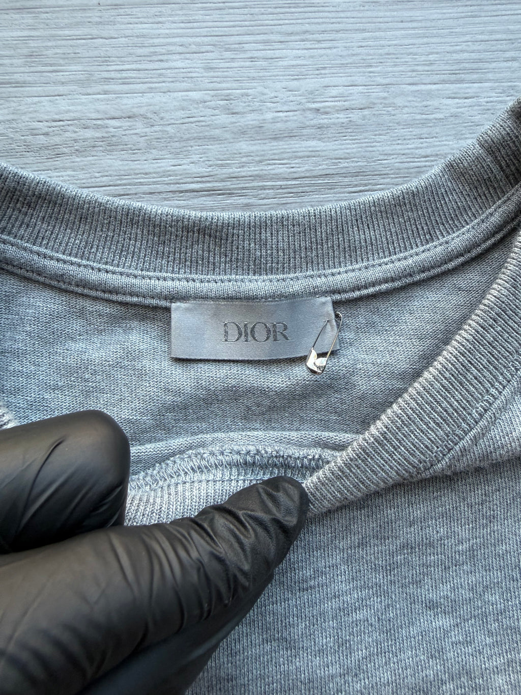 Heather grey Dior t-shirt pink cd logo