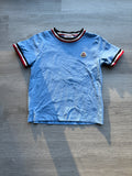 Moncler infant light blue tricolor-trimmed cotton t-shirt