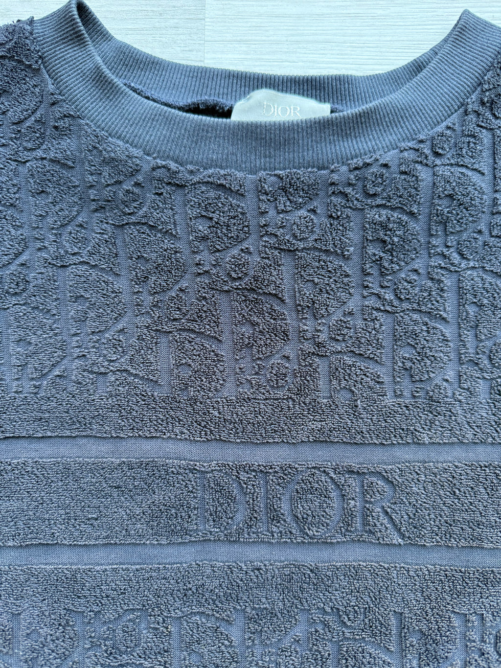 Dior oblique terry cloth/towel embossed t-shirt
