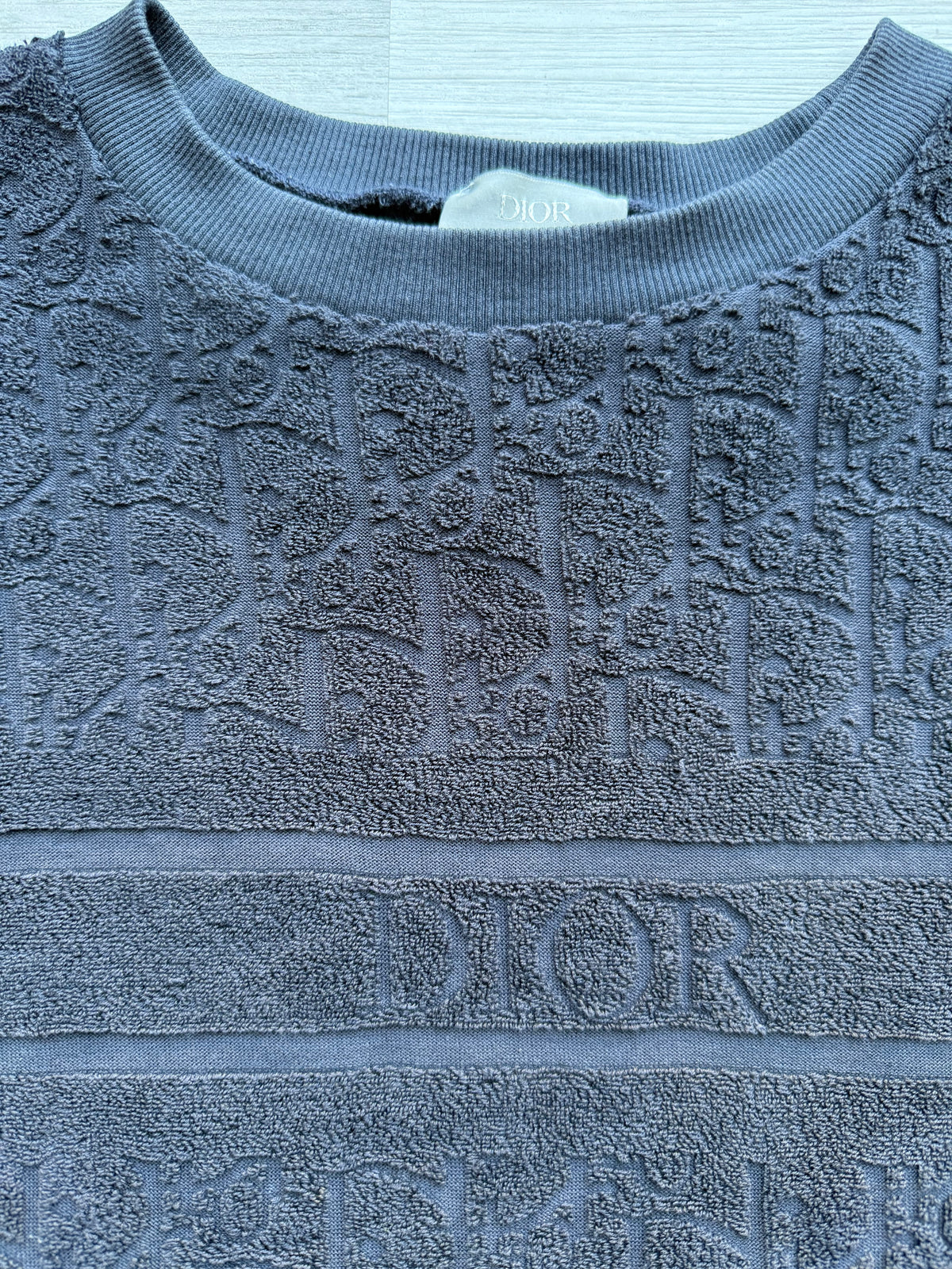 Dior oblique terry cloth/towel embossed t-shirt